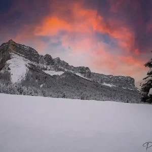 Le Granier enneigé, une vue hivernale capturée par Pauline Espinosa en Savoie.